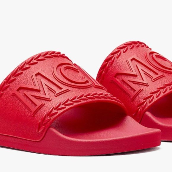 MCM Shoes - MCM Big Logo Rubber Slides